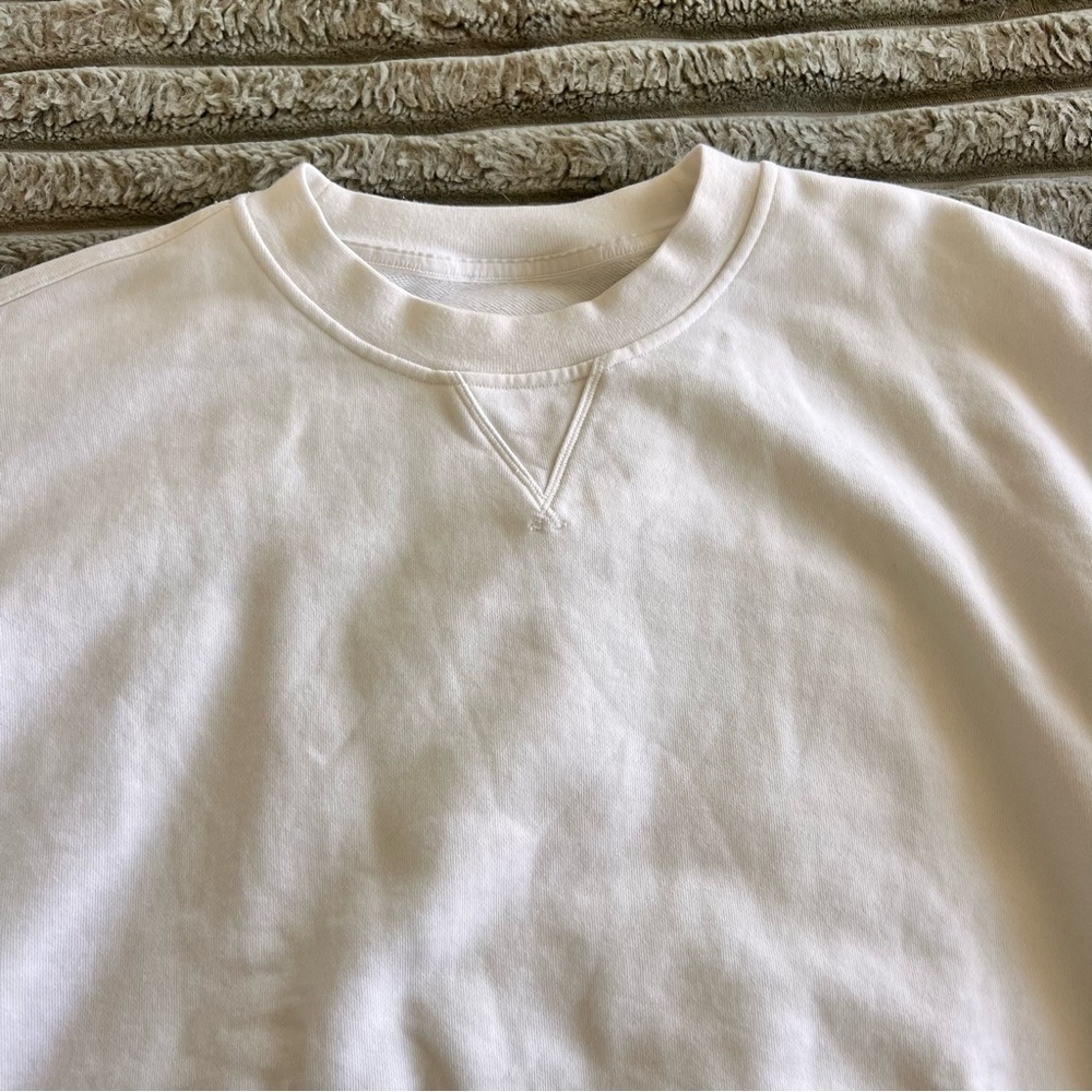 Lululemon White Crewneck Scuba Sweatshirt- SIze 6/Small - Picture 5 of 9